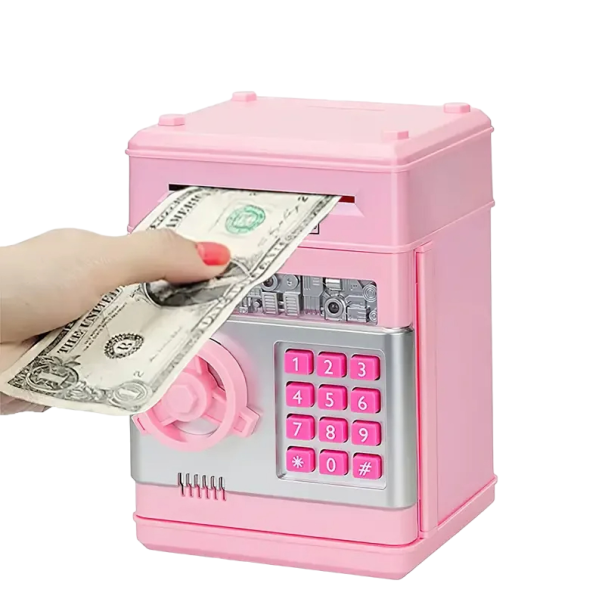 Kinderspaarpot veilig Elektronische spaarpot voor kinderen 18,5 x 12 x 12,5 cm