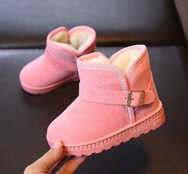 Kinderstiefel mit Schnalle rosa 24