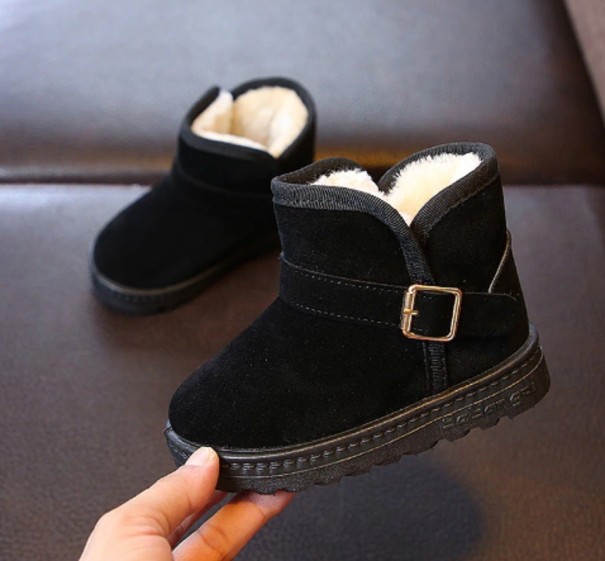 Kinderstiefel mit Schnalle schwarz 25