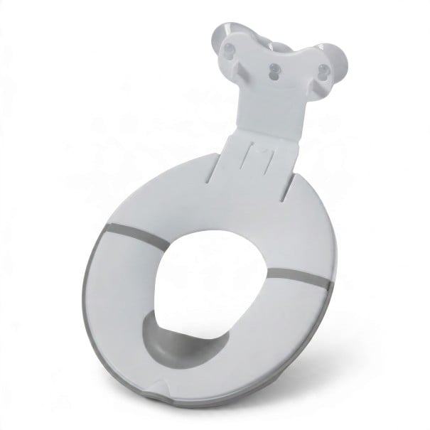 Kindertoilette met zuignappen Vouwbaar en verstelbaar 36 x 30 cm Antisliprand van TPR Wit Voor reizen en thuis 1