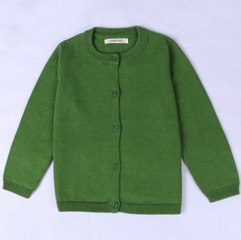 Kindertrui met knoopsluiting J3287 groen 3