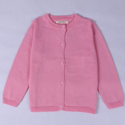 Kindertrui met knoopsluiting J3287 roze 4