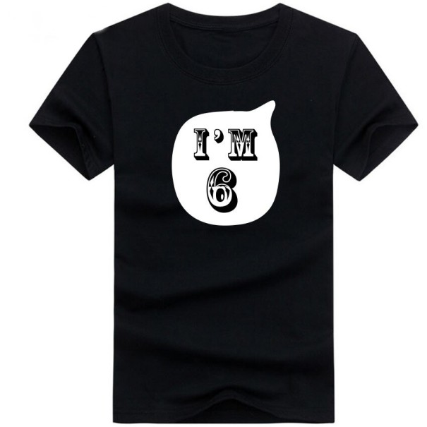 Kinderverjaardagsshirt B1510 zwart 7 F