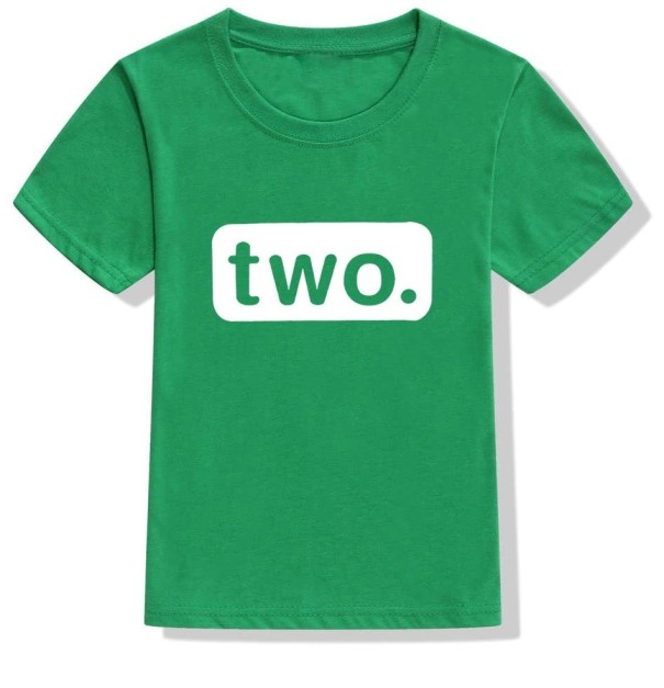 Kinderverjaardagsshirt B1578 groen 6 A