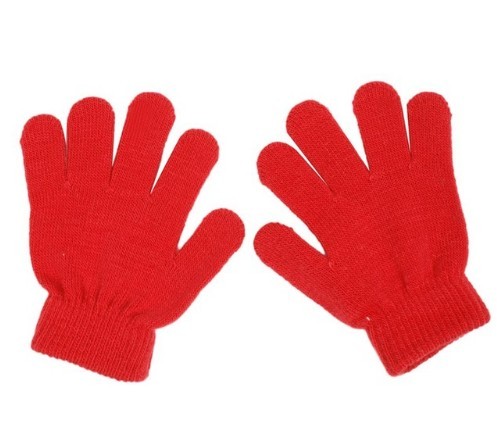 Kindervingerloze handschoenen J3035 rood