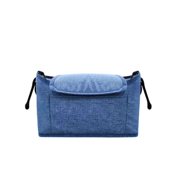 Kinderwagentasche 30 x 17 x 12 cm Vielseitig einsetzbare Wickeltasche zum Aufhängen Verstellbarer Gurt Mehrere Taschen Keine Ausstattung blau