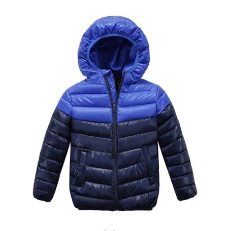 Kinderwinterjas met capuchon J1868 blauw 8