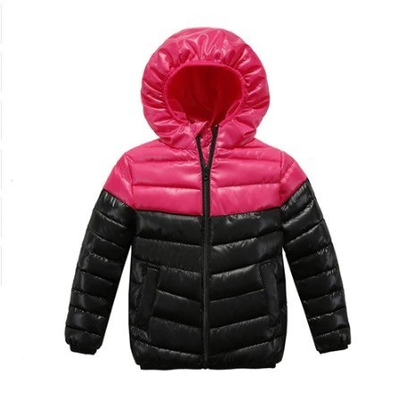 Kinderwinterjas met capuchon J1868 roze 8