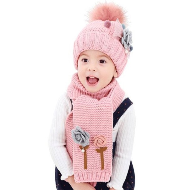 Kinderwintermuts en sjaal A205