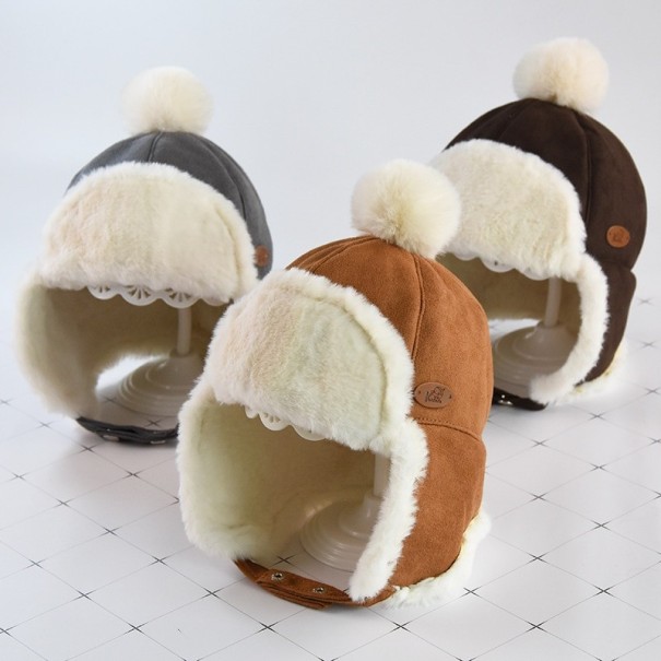 Kinderwintermuts met klep