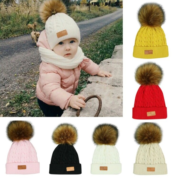 Kinderwintermuts met pompon Chloe