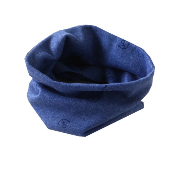 Kinderwinternekwarmer met ankers J880 blauw