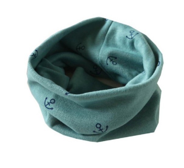 Kinderwinternekwarmer met ankers J880 groen