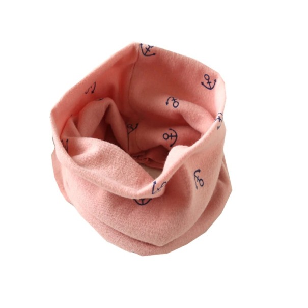 Kinderwinternekwarmer met ankers J880 roze