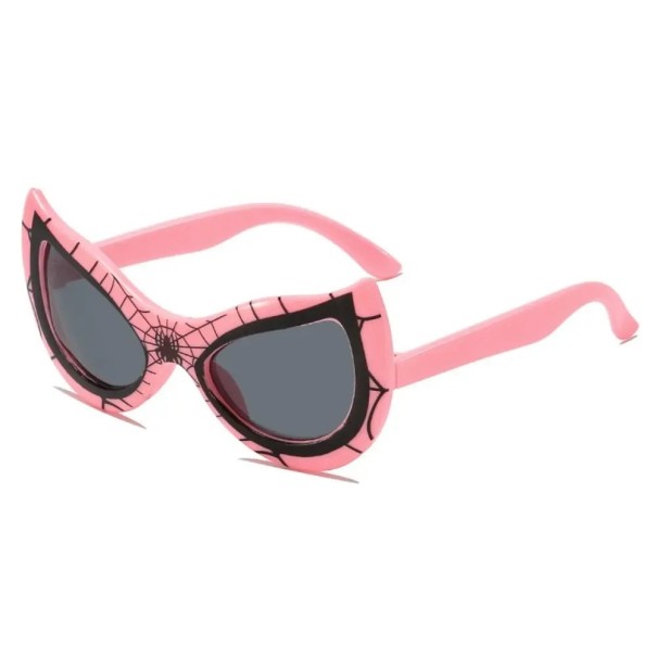 Kinderzonnebril Spinnenpatroon 127 x 46 mm Stijlvolle bril voor jongens en meisjes UV-bescherming Lichtgewicht frame Zonnebril voor kinderen roze