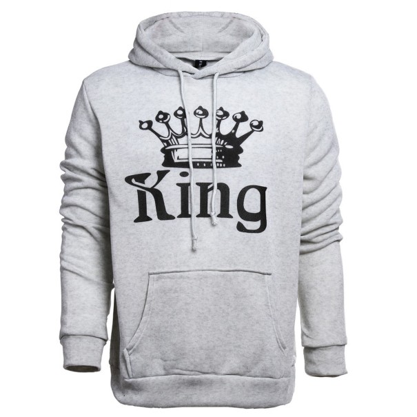 KING AND QUEEN - Sweatshirts voor koppels - Lichtgrijs