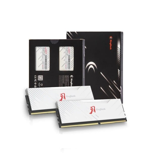 KingBank DDR5 RGB RAM 16GB 32GB 64GB 6000MHz 6400MHz Hvid Spil RAM PC DIMM med Hynix chips Metal køler XMP 3.0 Intel AMD 1