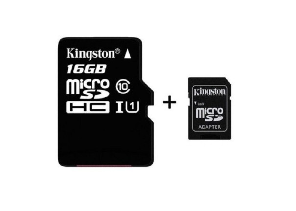 Kingston Micro SDHC + αντάπτορας - 16 GB - 128 GB 16GB