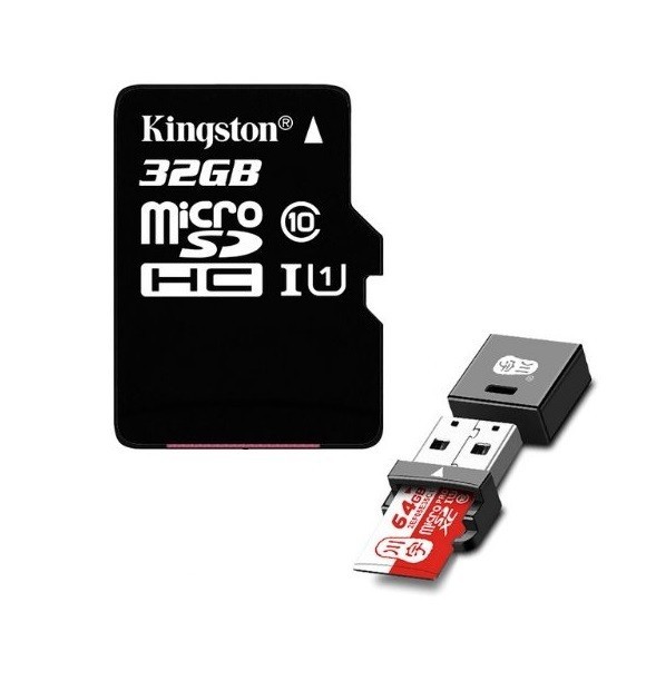 Kingston Micro SDHC + čtečka karet - 16 GB - 64 GB 32GB