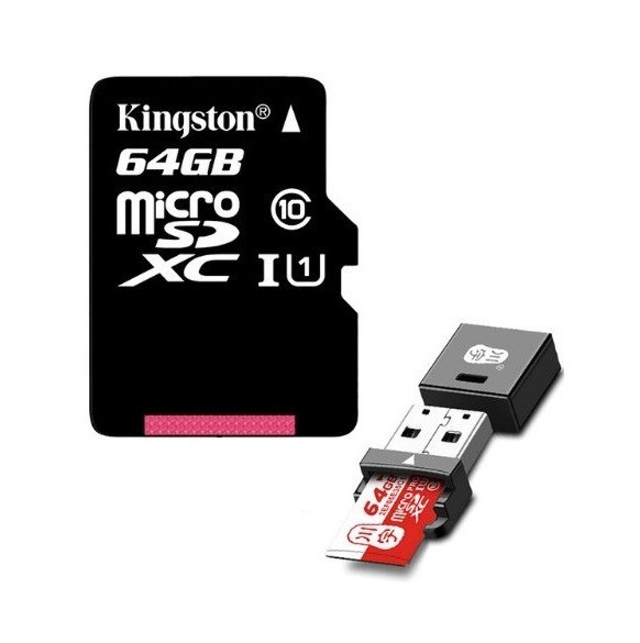 Kingston Micro SDHC + čtečka karet - 16 GB - 64 GB 64GB