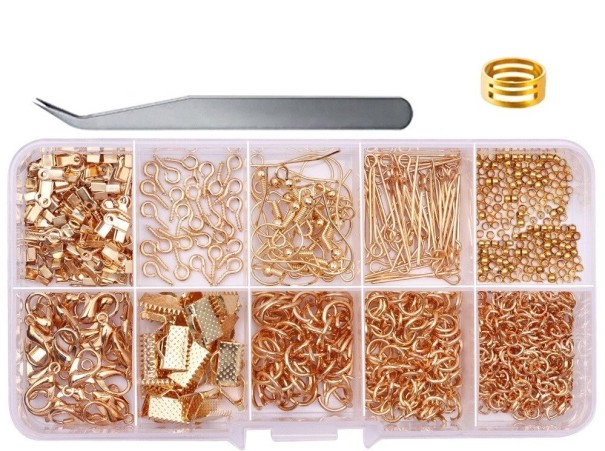 Kit creativo para hacer joyas, 710 piezas cobre