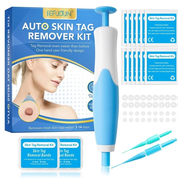 Kit d'outils pour l'élimination des verrues bleu