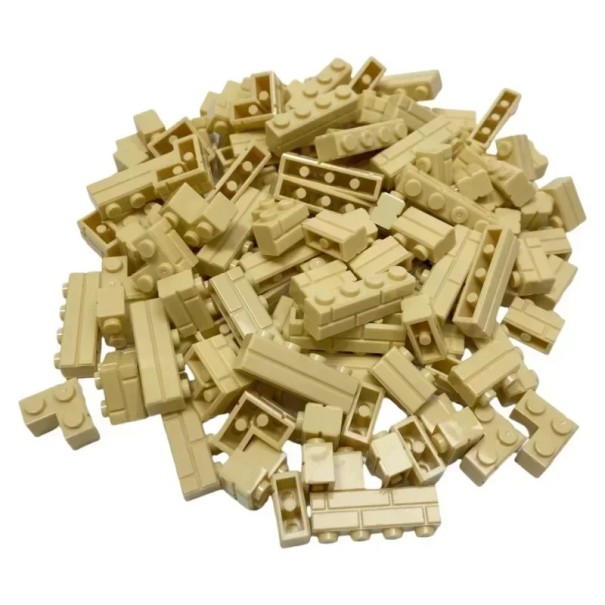 Kit de construcción de pared de ladrillos 120 piezas Bloques de construcción para niños Bloques de construcción con motivo de ladrillo Juguete creativo Desarrollo de la motricidad y la creatividad beige