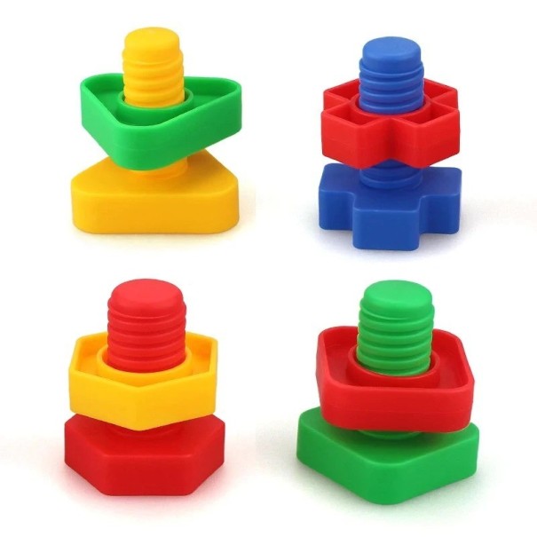 Kit de construcción de plástico con tornillos, 5 piezas 1