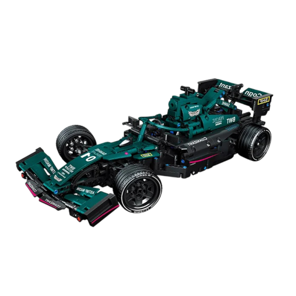 Kit de construcción RC Fórmula 1 Coche de carreras teledirigido 1000+ piezas 1:12 46,4 x 17,8 x 12,3 cm F1 eléctrico para niños Edad 8+ Juego creativo verde