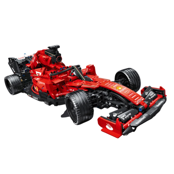 Kit de construcție RC Formula 1 Telecomandă mașină de curse 1000+ piese 1:12 46,4 x 17,8 x 12,3 cm Electric F1 pentru copii cu vârsta peste 8 ani Jocuri creative roșu