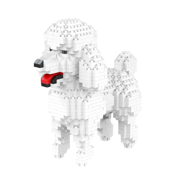 Kit de construction chien caniche 13,8x13,5x7,5 cm Modèle de chien pliable Kit créatif pour enfants et adultes Pour les amoureux des chiens Décoration et jouet 1