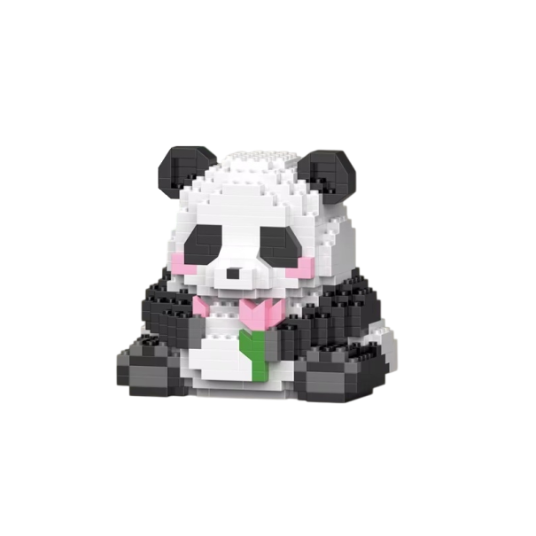 Kit de construction créatif panda 7,8 x 6,8 x 8,8 cm 449 pièces MINI DIY modèle animal pour enfants filles et garçons Figurine mignonne en briques Décoration 6+ 1