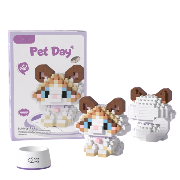 Kit de construction Ragdoll chat 5,2 x 4 x 5,4 cm 235 pièces Kit de construction mini chat pour enfants Jouet créatif pour enfants et collectionneurs 1