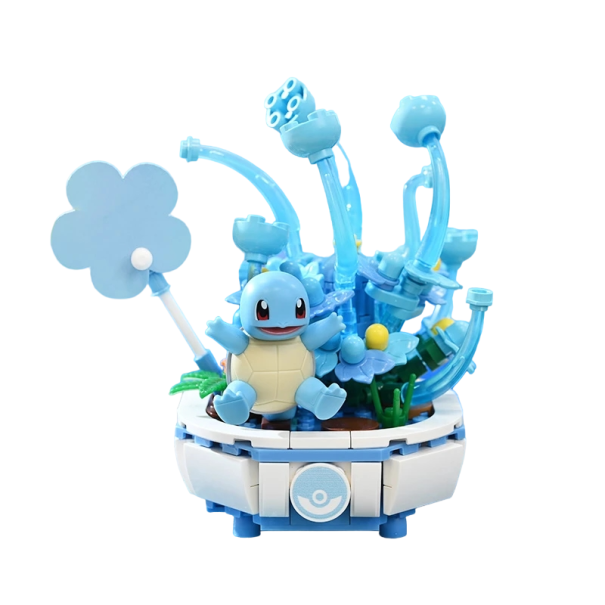 Kit de flori Squirtle Kit Pokemon Decorare creativa pentru casa Floare pe suport cu Squirtle 13 x 9 x 9 cm 1