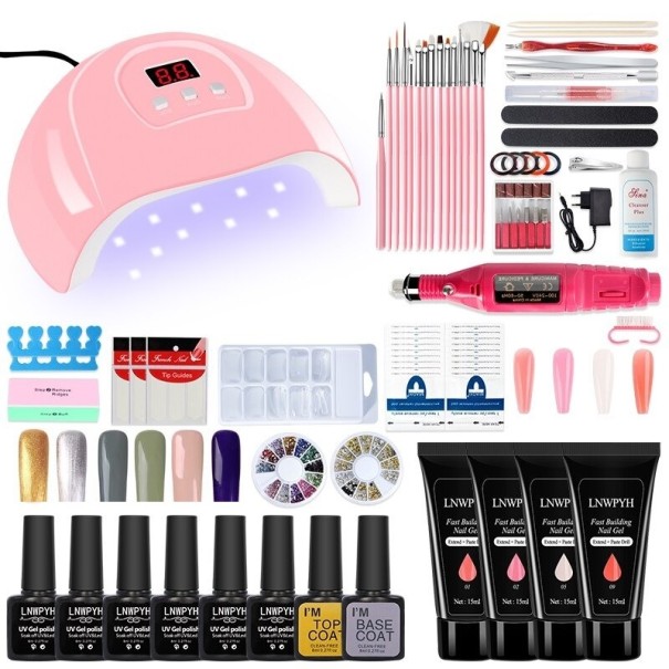 Kit de gel pour ongles avec lampe UV/LED J287 3
