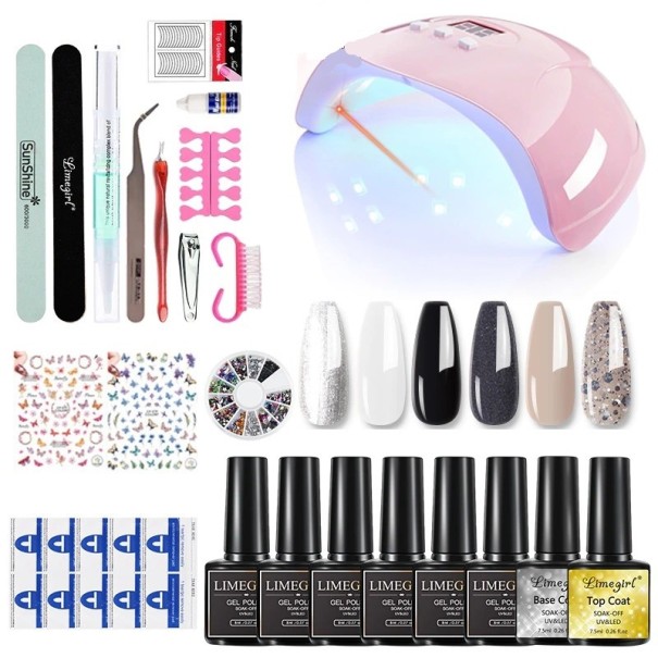 Kit de modelage d'ongles avec lampe UV/LED 54 W 1