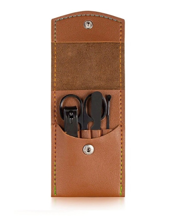Kit de pédicure et manucure 4 pièces marron