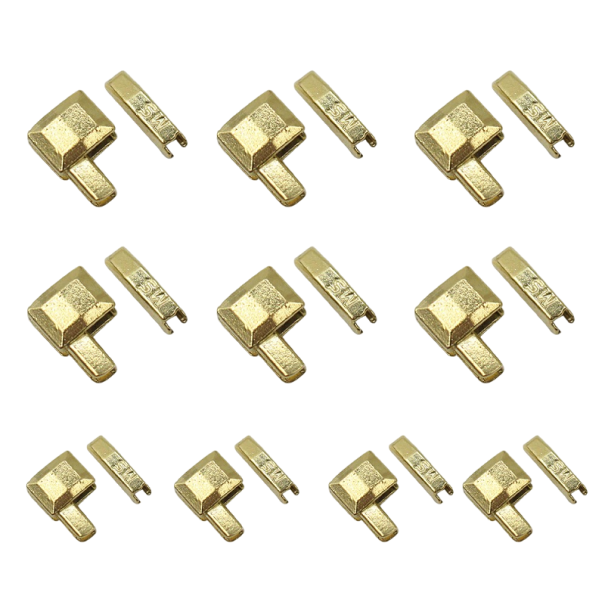 Kit de reparación de cremalleras dorado