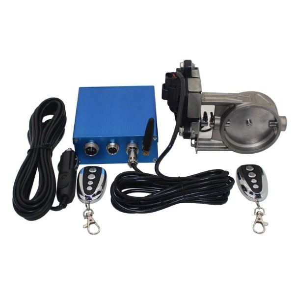 Kit di controllo e valvola di scarico elettrica da 60 mm Valvola di scarico elettronica con motore telecomandato e cablaggio Kit universale 1