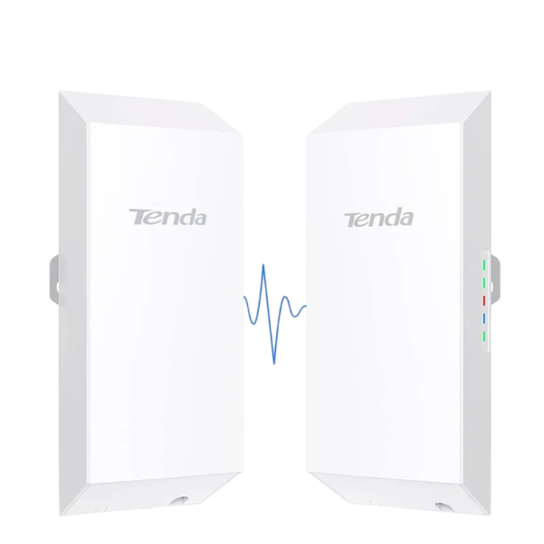 Kit di router WiFi esterni Tenda O1 300 Mb/s 2,4 GHz antenna direzionale 8 dBi IP65 bianco CPE wireless ponte per trasmissione di rete fino a 500 m 1