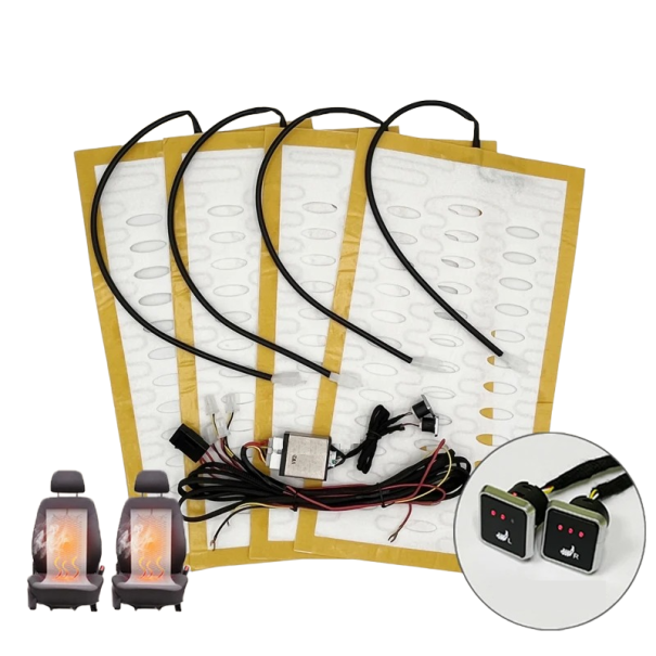 Kit universal de încălzire a scaunelor cu 2 locuri Kit de încălzire a scaunelor auto pentru instalare Kit suplimentar de încălzire a scaunelor de 12 V 1