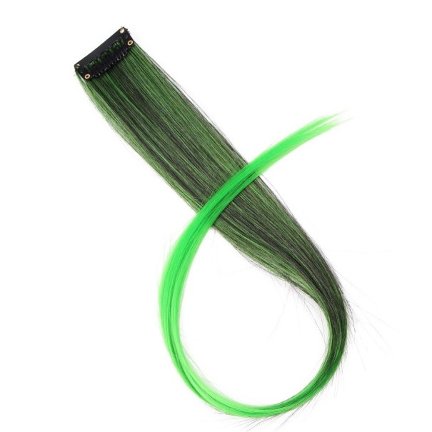 Kläm i hårstycke 50 cm G3010 neongrön