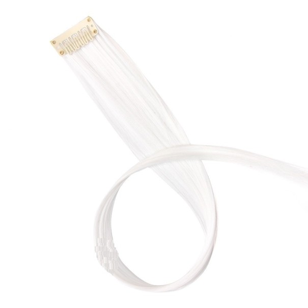 Kläm i hårstycke 50 cm G3011 vit