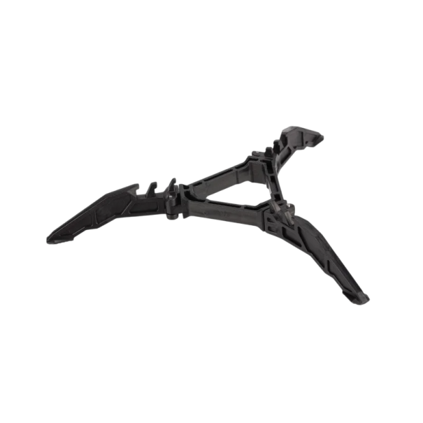 Klappbares Dreibein aus Kunststoff für Gaskartuschen Stabiler Stand für Camping Durchmesser 20 cm Klappbare Ausführung Höhe 3 cm Gewicht 35 g schwarz
