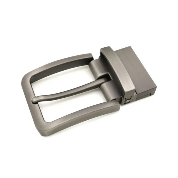 Klassinen yksipiikkinen vyönsolki, leveys 35 mm, sinkkiseoksesta valmistettu metallinen solki, vaihdettava vyönsolki, yleismallinen tee-se-itse-lisävaruste harmaa