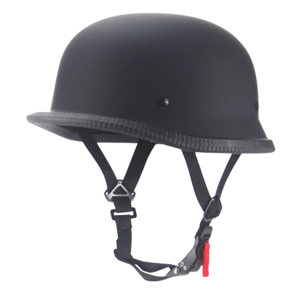 Klasyczny kask motocyklowy retro czarny Otwarty kask motocyklowy z wzorem vintage Stylowy kask motocyklowy do skutera i choppera czarny matowy XXL (61-62 cm)