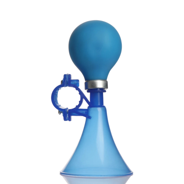 Klaxon pour enfant pour vélo 15 x 7 cm Klaxon coloré pour guidon Son fort pour une conduite en toute sécurité Installation facile Accessoire amusant pour vélo d'enfant bleu