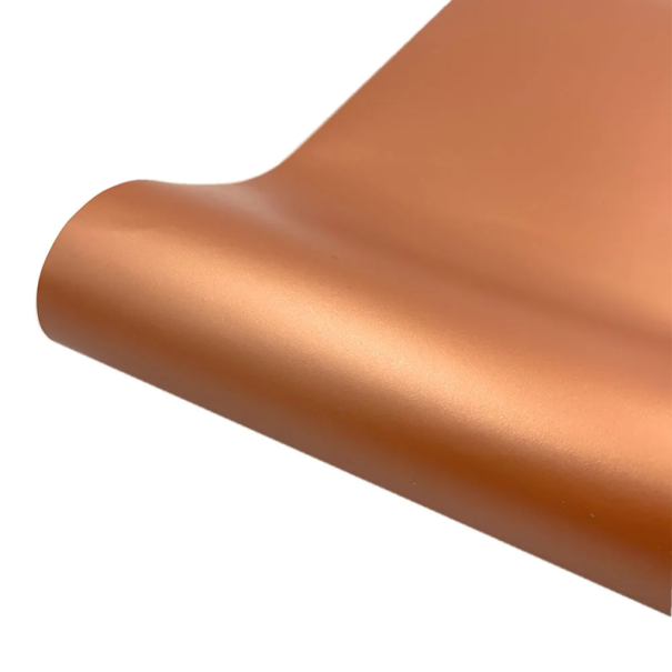 Klebefolie aus Vinyl, matt, 30 x 25 cm, selbstklebend, für Wand- und Möbeldekoration, DIY-Basteln, einfache Anwendung, schneidbares Material Rose gold