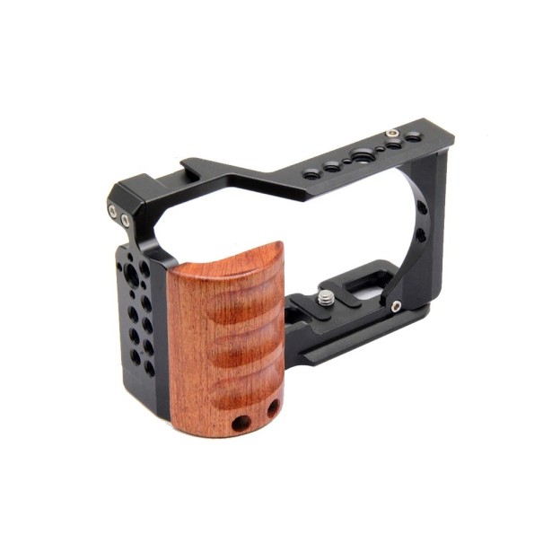 Klecová kamera 12,8 x 4,1 x 8,3 cm Stabilizátor fából készült fogantyúval Videokamera váz Sony ZV-E10-hez 1