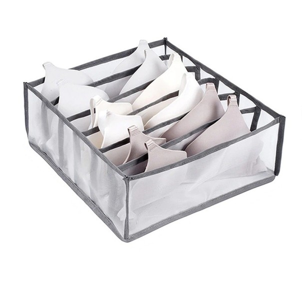 Kleding organizer 6 compartimenten grijs